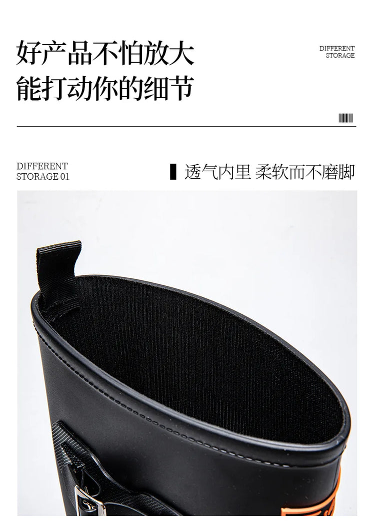 2026 Fashion Ladies High Top Waterproof Rain Boots Non-slip Wear-resistant Rubber Boots Outdoor Long Tube Rain Shoes For Women