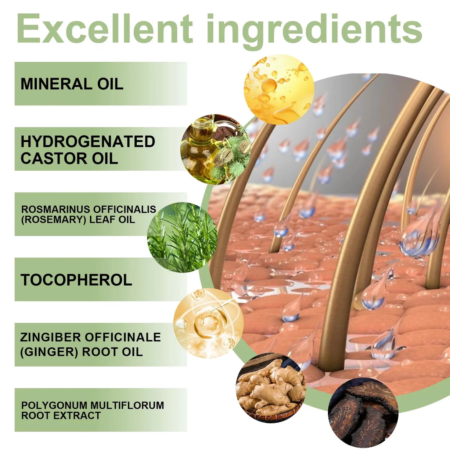 100ml Hair Growth Essential Oil India Original Rosemary Damaged Hydrate Nourishing Scalp Reduce Dandruff Herbal Hair Care Serum