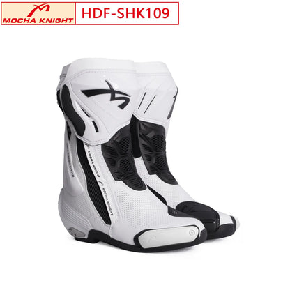 MOCHA SH109 Motorcycle Racing Boots Perforated Summer Breathable Professional Motocross BOTAS Knight Riding Boots CE Certified