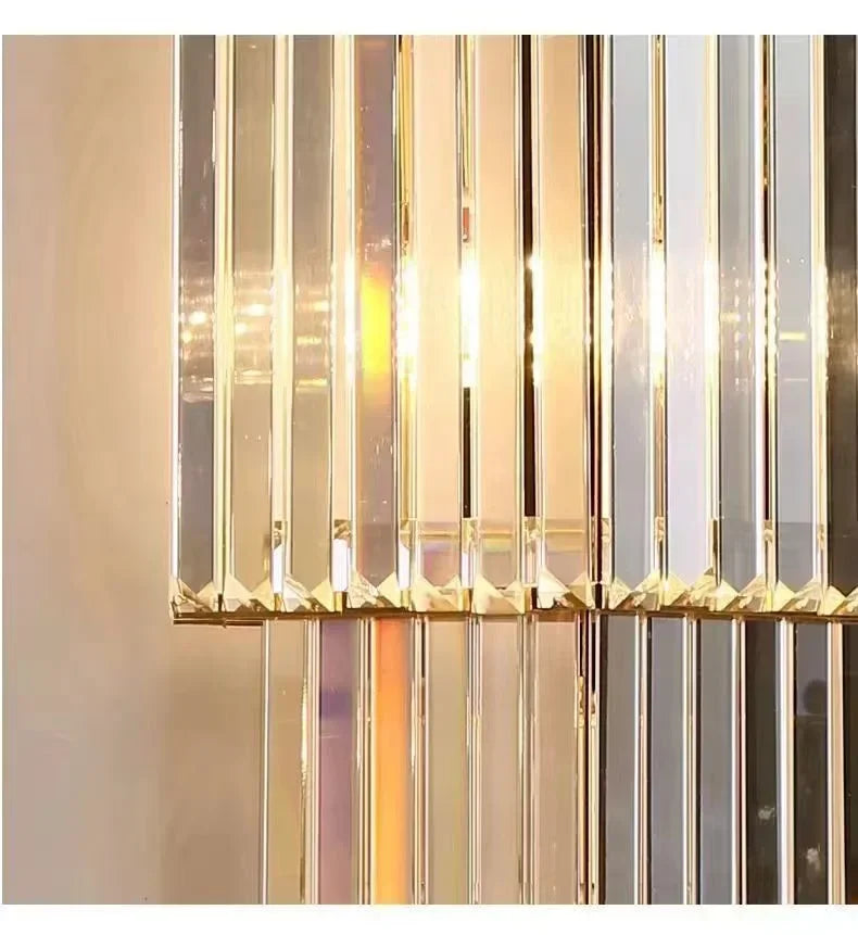 Luxury Hotel Lobby Large Big Crystal Wall Lamp for Club Hall Villa Living Room Bedroom Office Banquet Indoor Lighting Fixtures