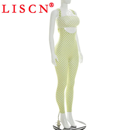 10 Wholesale Rompers Women Sleeveless Halter Lace Up Backless Jumpsuits Sexy Foot-pressing Y2k Fashion Clothing K17113