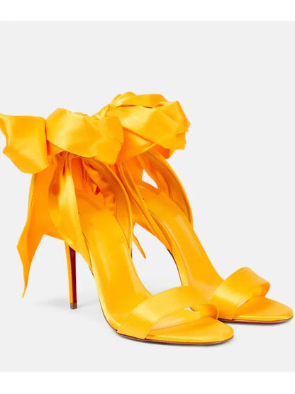European and American Summer New Ankle Strap Women's Slim High-heeled Sandals Fashionable and Sexy Party Wedding Sandals