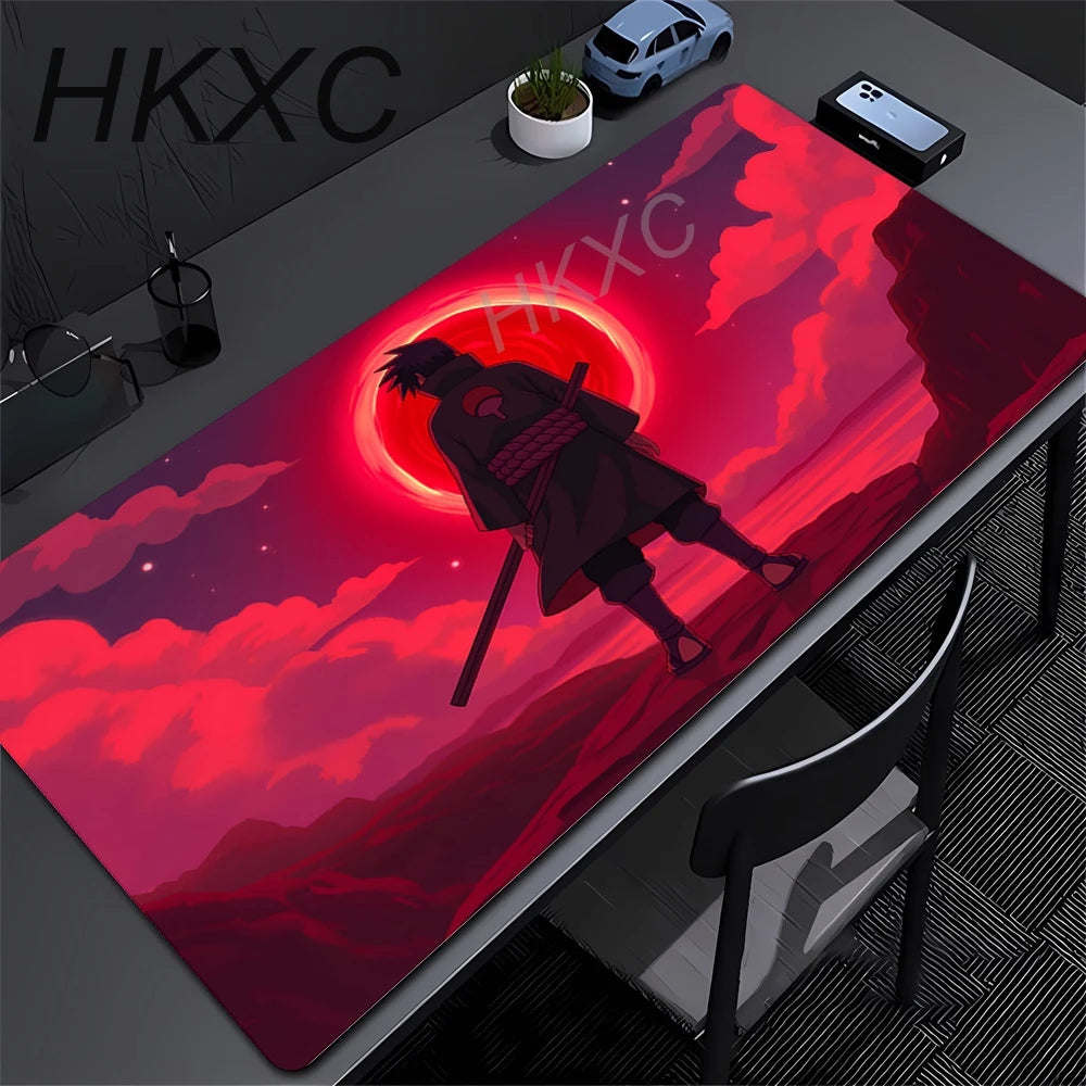 Gamer PC Computer Large 900x400 XXL Desk Mat Naruto Itachi Uchiha Mouse Pads Keyboard Anime Gaming Accessories Mousepad Carpet