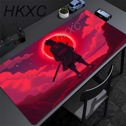Gamer PC Computer Large 900x400 XXL Desk Mat Naruto Itachi Uchiha Mouse Pads Keyboard Anime Gaming Accessories Mousepad Carpet