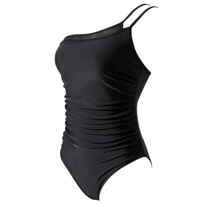 One-shoulder One-piece Swimsuit For Women Patchwork Swimsuit Push Up Bikini Swimwear Summer Beach Bathing Suit 2026 New