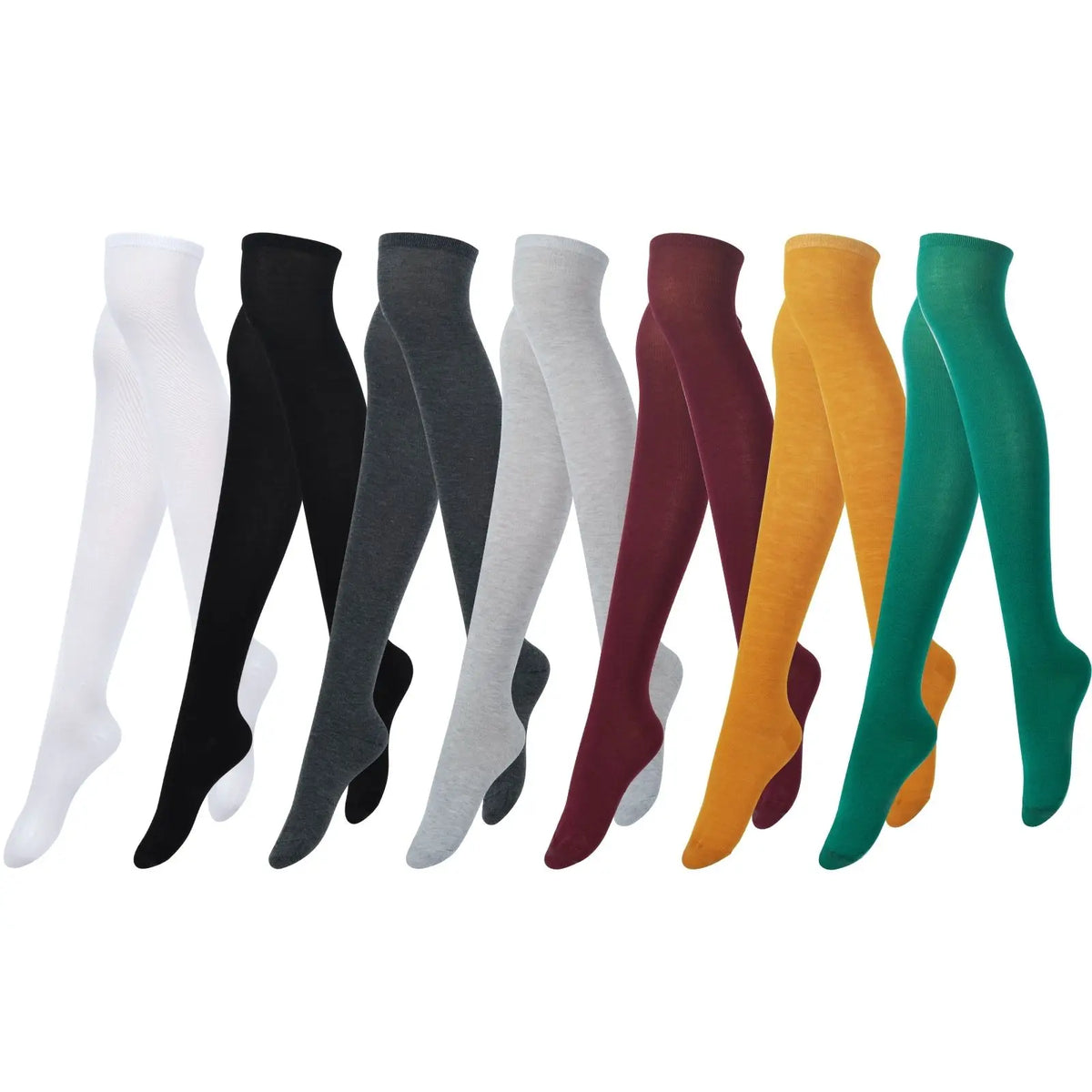 RMSWEETYIL Thigh High Socks for Women Cute Sexy Goth Lolita Over The Knee Socks Cotton Long Tall Knee High Stockings