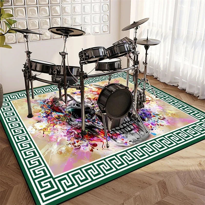 Vintage Sound Absorbing Stage Carpet Mat Rugs for Soundproofing Bass Drums Snare Electronic Jazz Musical Floo