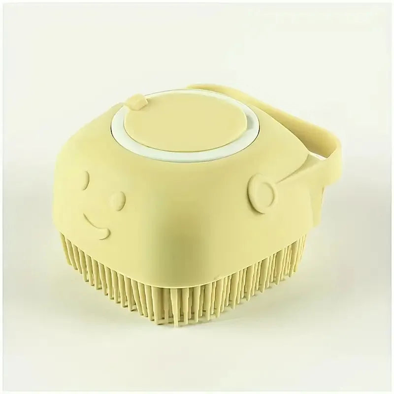 Universal Cat And Dog Shower Bath Brush with Tick Removal Tool, Featuring Massage Soft Bristles, Random Color, Ergonomic Handle And Removable Lid, Suitable for Washing And Bathing Scenarios, Designed for Medium to Small Pets