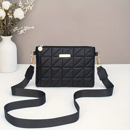 Fashionable Women's Crossbody Bag, Adjustable Shoulder Strap, Triangular Small Square Bag, Versatile Casual Chain Shoulder Bags