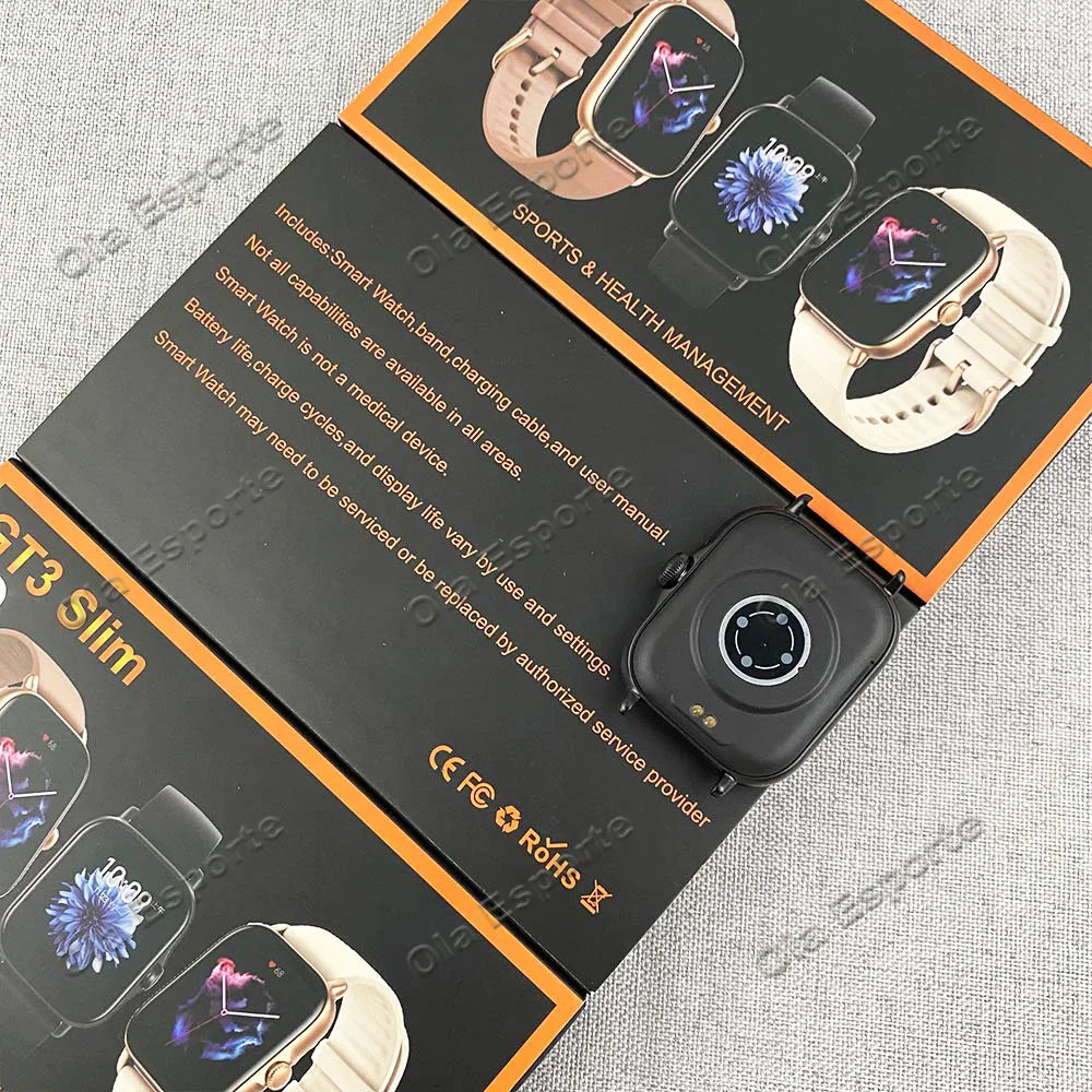 +2Pcs Smart Watch Women 2.01 Inch Voice Assistant Waterproof smarthwhatch Men Sport Smartwatch Fitness Tracler Bracelet 2024 New