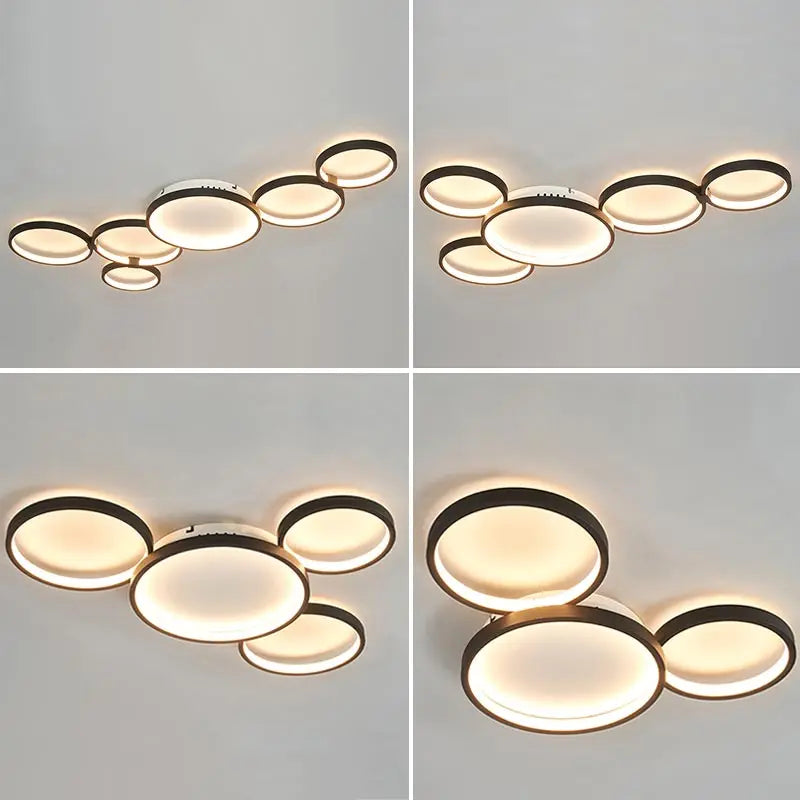 Modern LED Ceiling Chandeliers With Remote Control Decor Home Ring Lamp Living Room Bedroom Dining Room Ceiling Light Fixtures