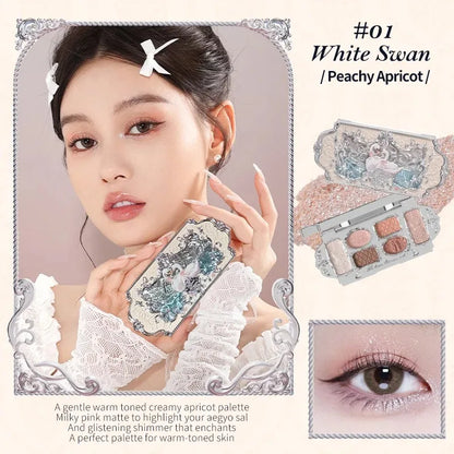 Flower Knows Makeup Set Box Full Swan Bear Garden Collection Embossed Blush Shine Lipstick Kit Foundation  All in Maquiagem Kit