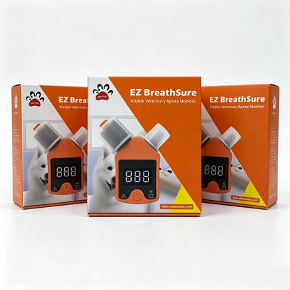 Rechargeable respiratory alarm for animals, anesthesia circuit monitor for cats and dogs, animal respiratory monitoring device