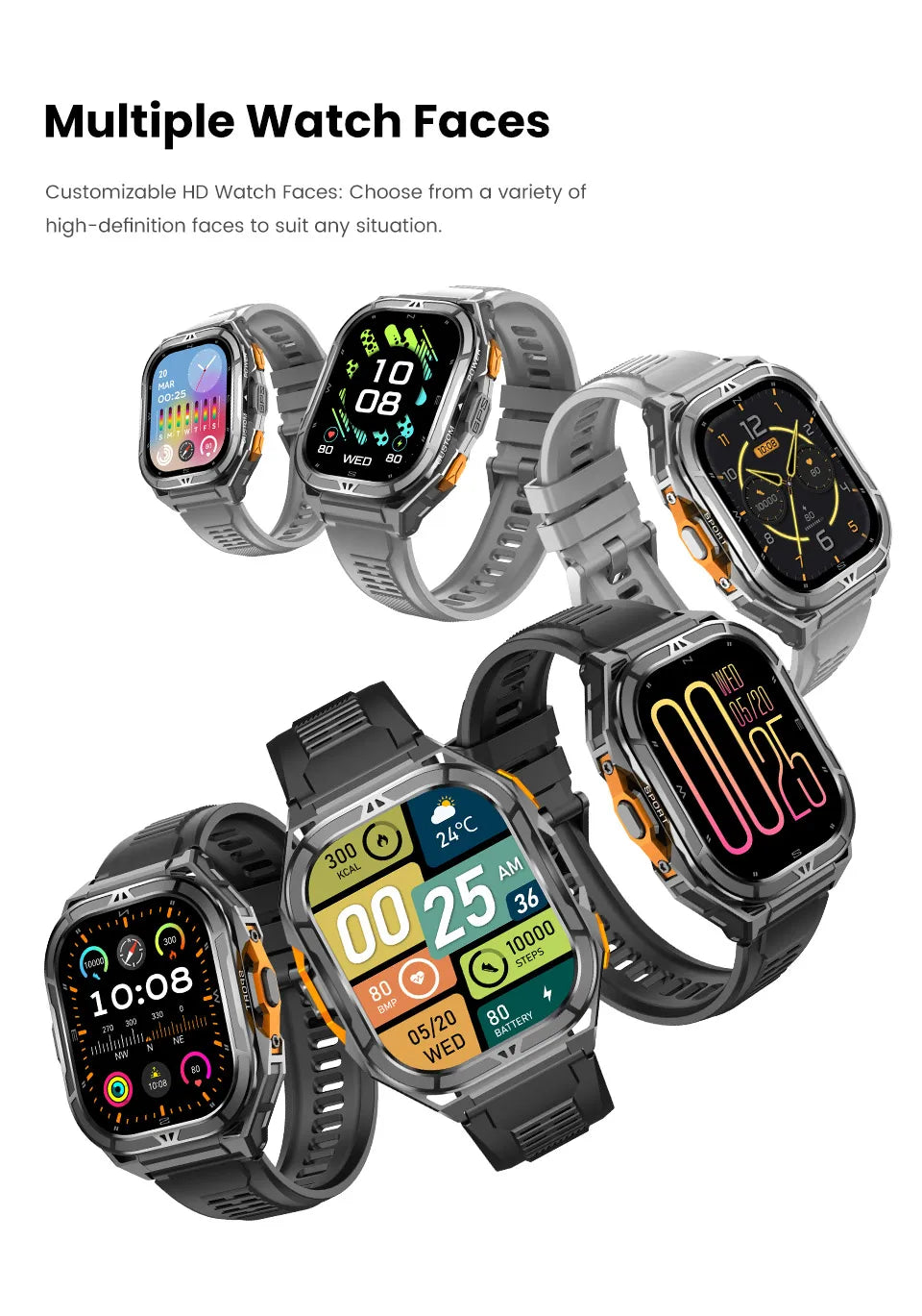 Luxury AMOLED Smartwatch Real GPS 5ATM Waterproof Smart Watch Electronic Clock Sports Wrist Digital Watches for Man Android 2026