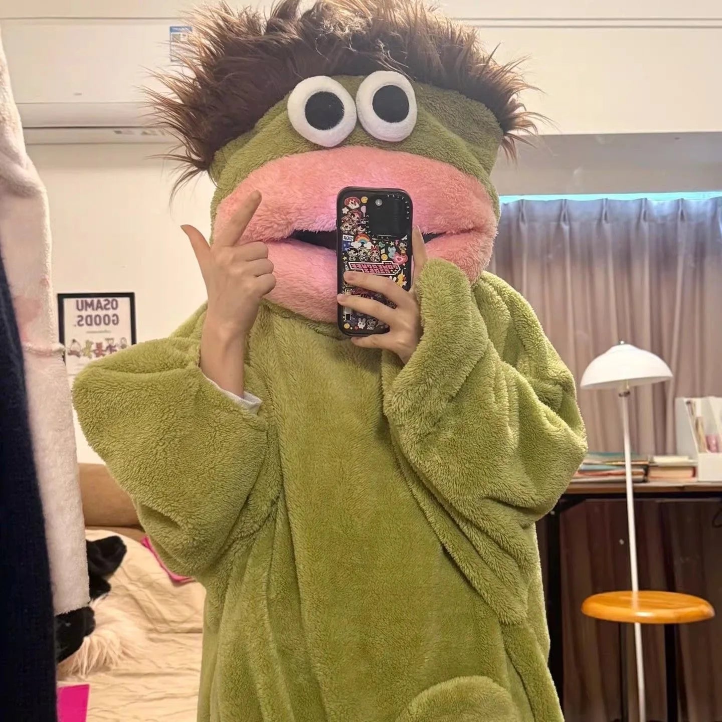 26 New Long Haired Tasmanian Devil Sad Frog Jumpsuit Pajamas Men Women Cute Cartoon Abstract Loungewear Homewear Sleepwear Gift