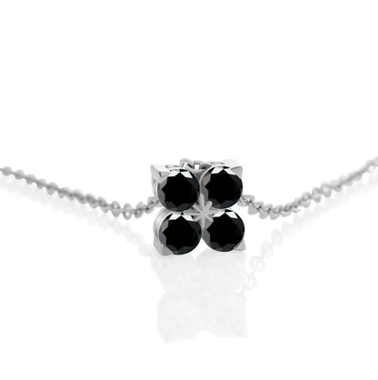 Classic Four Leaf 925 Sterling Silver 0.4CT D Color Moissanite Silver Necklace Chain For Women Fine Jewelry Gift Birthday Party