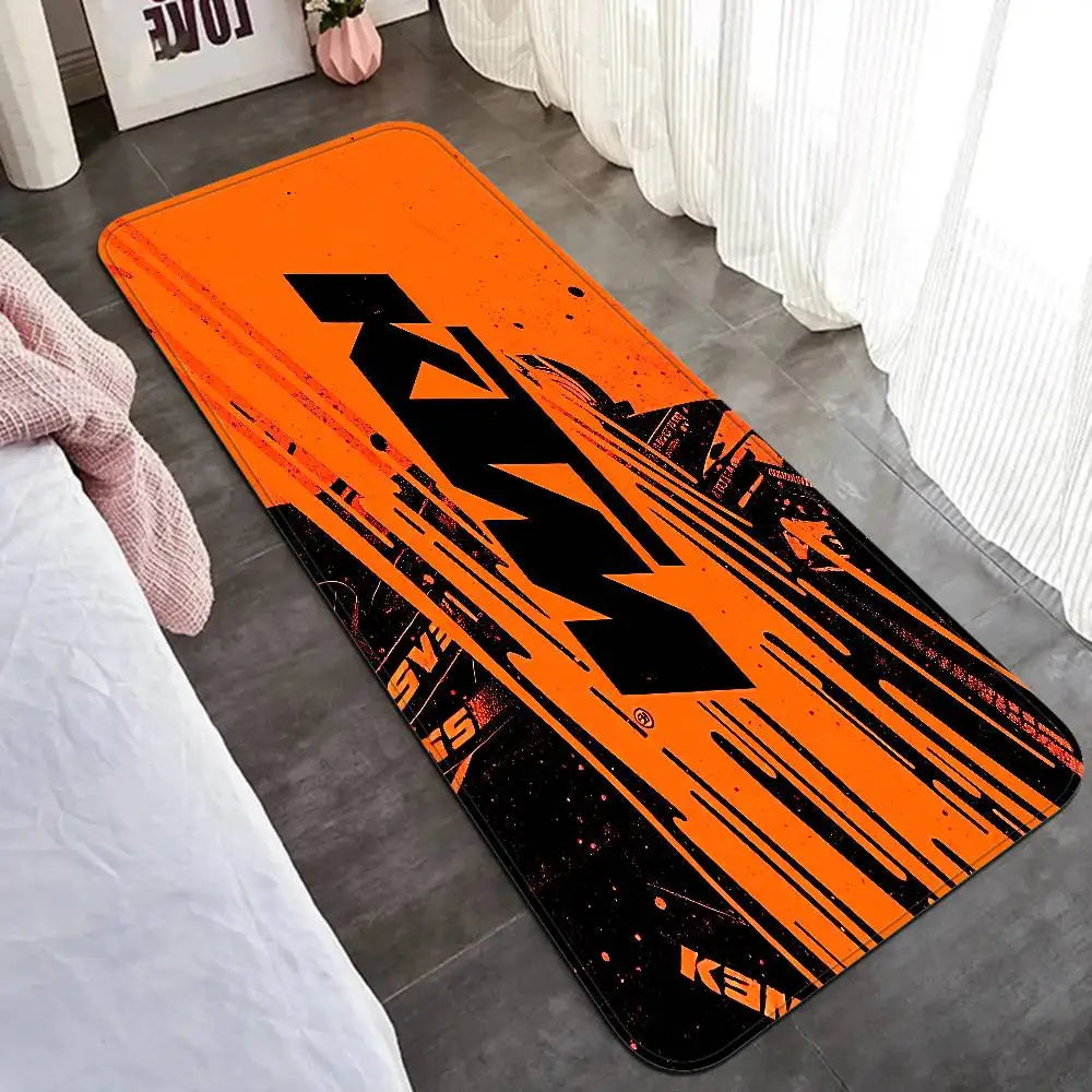 K-KTM Logo Hallway Carpet Washable Non-Slip Living Room Sofa Chairs Area Mat Kitchen Doormat Area Rug