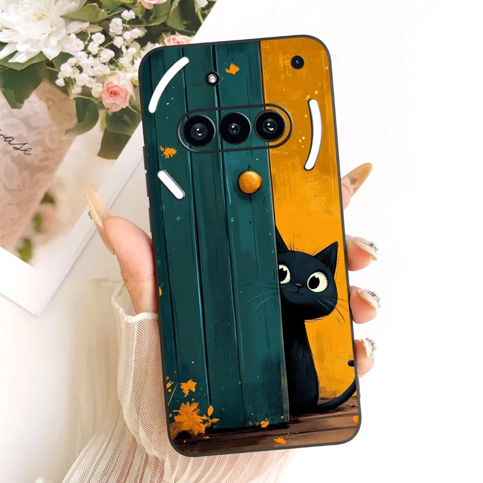 Casing For Nothing Phone (3a) A059 Cover For Nothing Phone 3a Case Silicone Cute Cat Fashion Butterfly Funny Painted