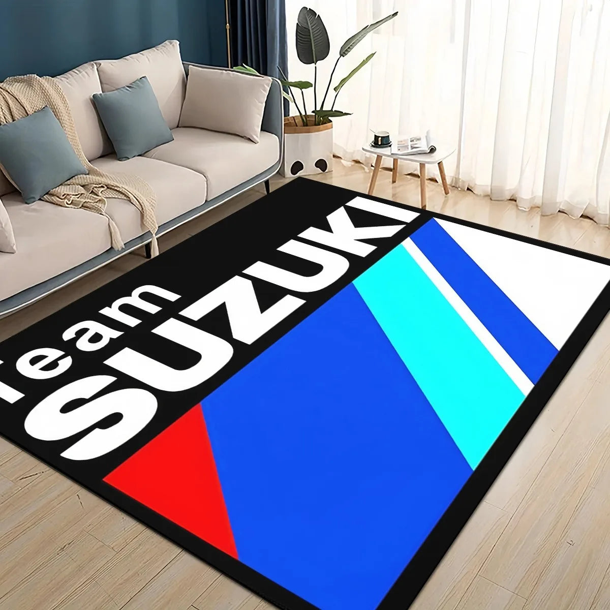 Suzuki Motorcycle Large Carpet Rug for Home Living Room Bedroom Sofa Doormat Decor Kids Play Area Rug Carpet Non-slip Floor Mat
