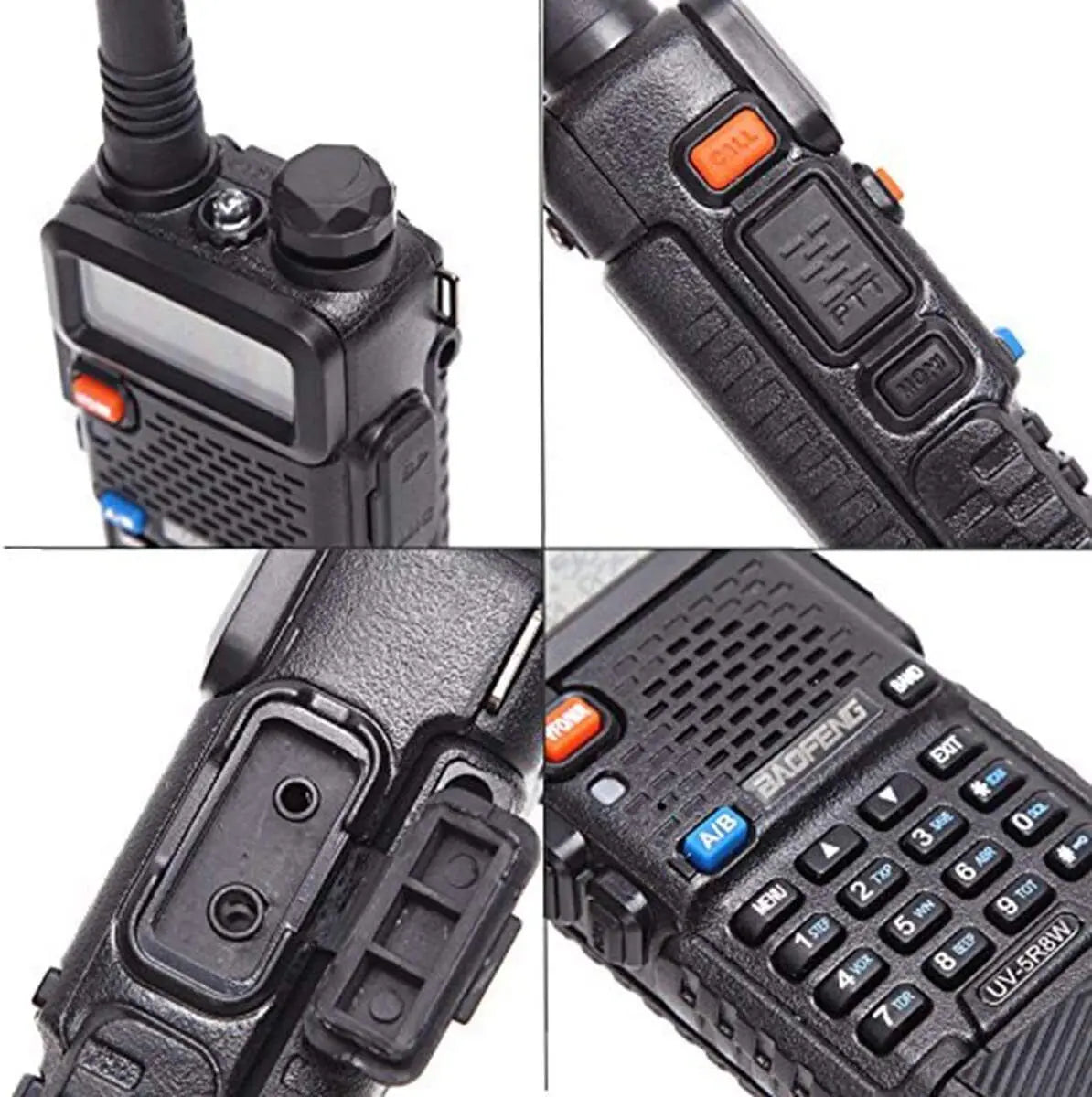 Baofeng UV-5R 8W Long Range Walkie Talkie 3800mAh Type-c Ham Amateur Communication Two Way Radio for Adults Camping