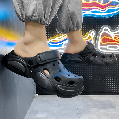 2026Summer Men's Slippers Outdoor Sandals Beach Comfortable EVA Soft Slides Clogs Casual Garden Shoes Men Indoor Home Slippers