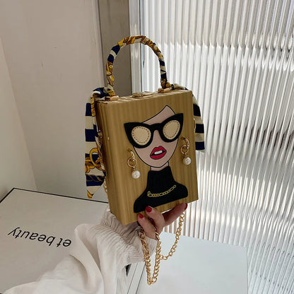 Evening Bags for Women 2023 New Fashionable Leather Shoulder Bag Woman Hard High Quality Hip Hop Party Luxury Designer Handbag