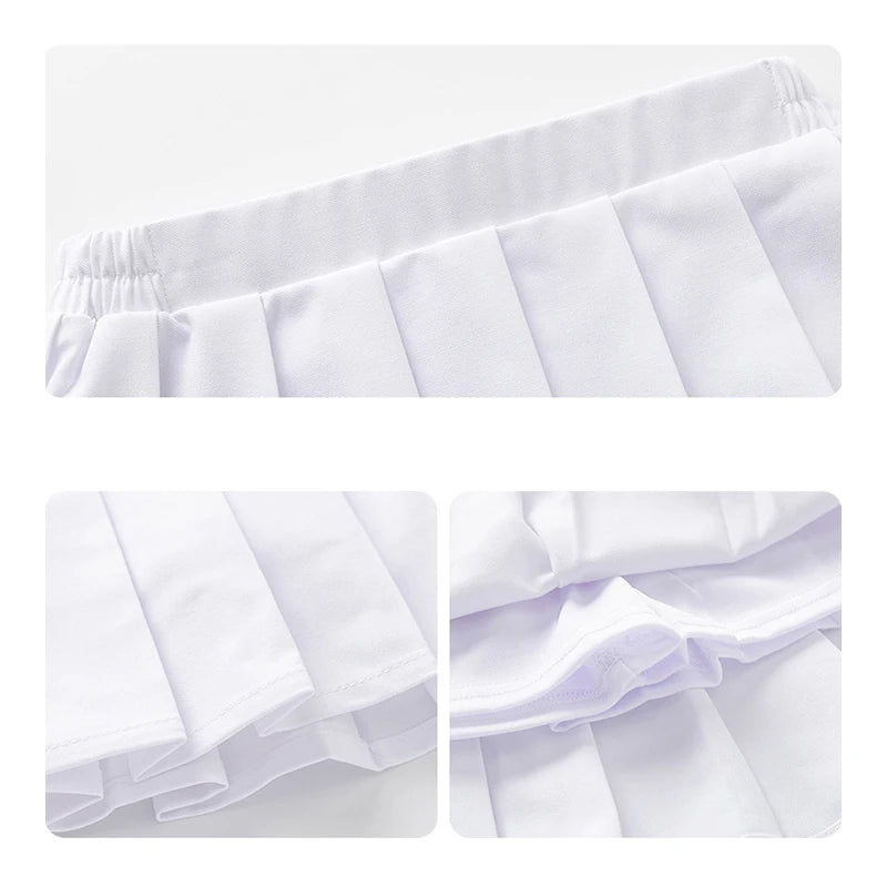 Children Summer Kindergarten School Uniforms Girls Pleated Skirts JK Suit Boys Shirt Shorts Bowtie Wedding Performance Costume