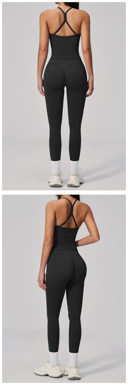 Fitness Suit 2PCS Women's Tracksuit Yoga Set Sports Outfits Gym Clothes Running Push Up Sportswear Female Workout Yoga Clothes