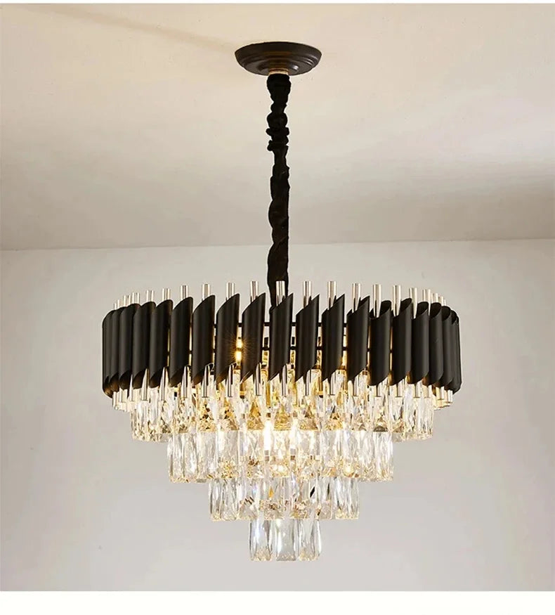 Luxury Crystal Pendant Lamp Lustre Home Decor Ceiling Chandelier Modern Dining Room Kitchen Bedroom Living Room Hanging Lights
