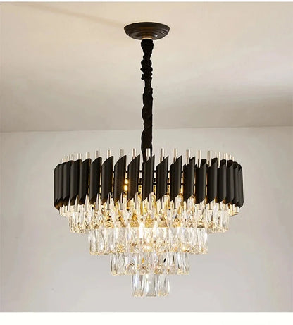 Luxury Crystal Pendant Lamp Lustre Home Decor Ceiling Chandelier Modern Dining Room Kitchen Bedroom Living Room Hanging Lights