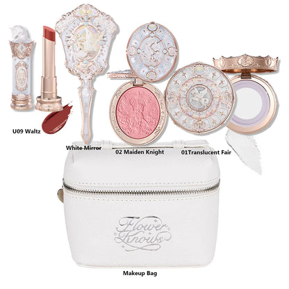 Flower Knows Strawberry Cupid Professional Makeup Set For Women Full Kit Gift Box Eyeshadow Lip Cream Blush Compact Powder Sets