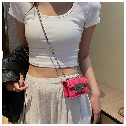 Chain Female Bag Mini Summer Crossbody Bags for Women Fashion Luxury Designer Handbag Women's 2025 Trend Woman Shoulder Purse
