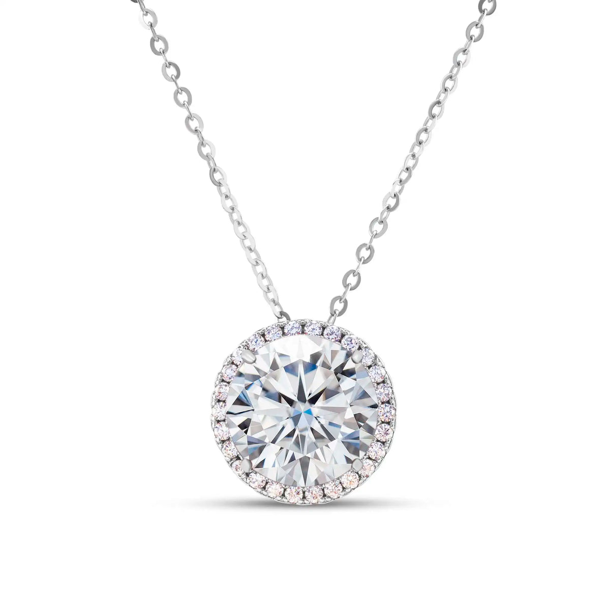 5CT D Color Moissanite Classic Pendant Necklace Fairy Necklace Real 925sterling Silver Women Fine Jewelry For Valentine's Party