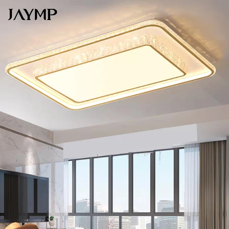 Luxury Living Room Lights Lustre Home Decoration LED Ceiling Lamp Modern Square Acrylic Gold Hall Bedroom Dining Room Fixtures