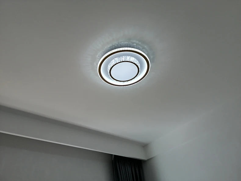 Luxury Living Room Lights Lustre Home Decoration LED Ceiling Lamp Modern Square Acrylic Gold Hall Bedroom Dining Room Fixtures
