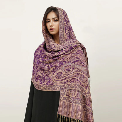 2024 Luxury Brand Cashmere Women Scarf Printed Winter Warm Shawl and Wraps Pashmina Bandana Long Jacquard Paisley Female Foulard