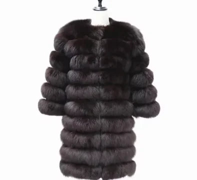 NEW Real Fur Coats Women Natural Real Fur Jackets Vest Winter Outerwear Women Silver Blue Fox Coat High Quality Fur Clothes