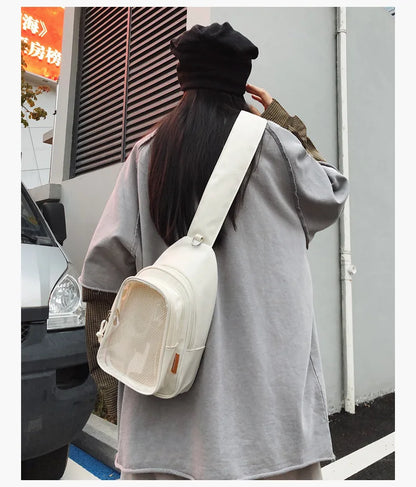 Kawaii Japanese Itabag Girls Soft Nylon Backpack Crossbody Bags 10CM Doll Women With Display Plate Cross Body Sling Pouch 2025