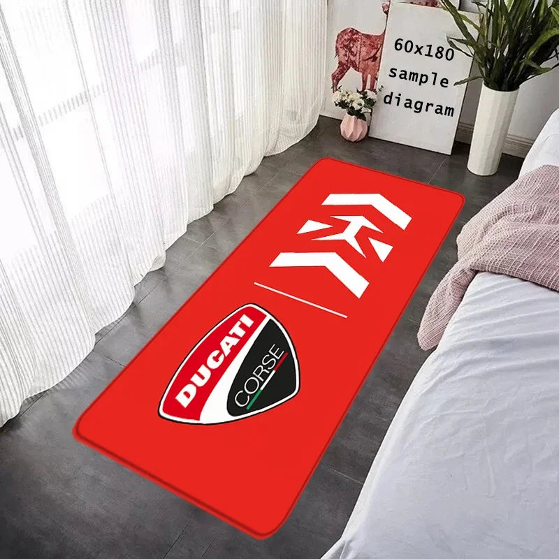 New Arrival Ducati Logo Motorcycle Floor Mat Non-Slip Garage Carpet for Bike