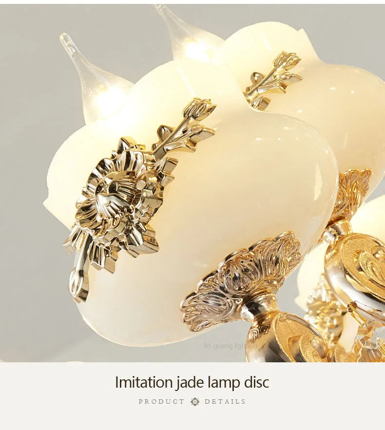Nordic Luxury Gold Crystal LED Ceiling Chandelier LOFT Villa Lustre LED Pendant Lamp Living Room Hotel Hall Decor Hanging Lamps