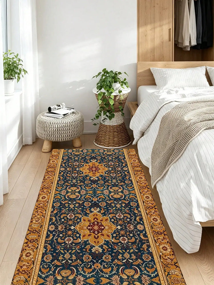 Bohemian Mandala Geometric Pattern  Runner Rugs Aisle Runners Long Carpet Featuring Water Absorption  Anti-Slip Properties Suitable Restaurants Kitchens Bedrooms Laundry Room Corridors Christmas  Halloween Wedding  Birthday D