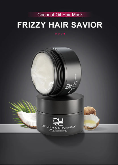PURC Argan Oil + Coconut Oil Hair Mask Nourishing Smoothing Repair Damaged Hair Shine Soft Hair Treatment Hair Care
