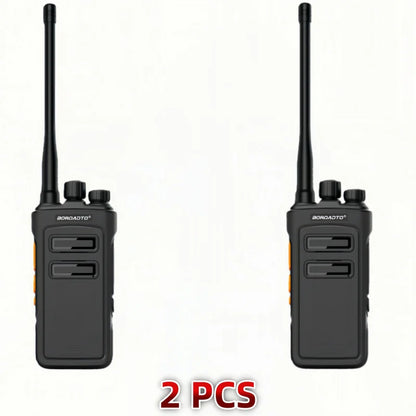 Rechargeable Waterproof Long Range Walkie Talkie Two Way Radio with One Key Decoding for Construction Security Office Use