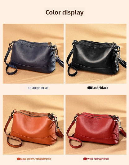 New Fashion Women Genuine Leather Handbags Women's bags Designer Female Shoulder Bags Luxury Brand Cowhide Ladies Messenger Bag