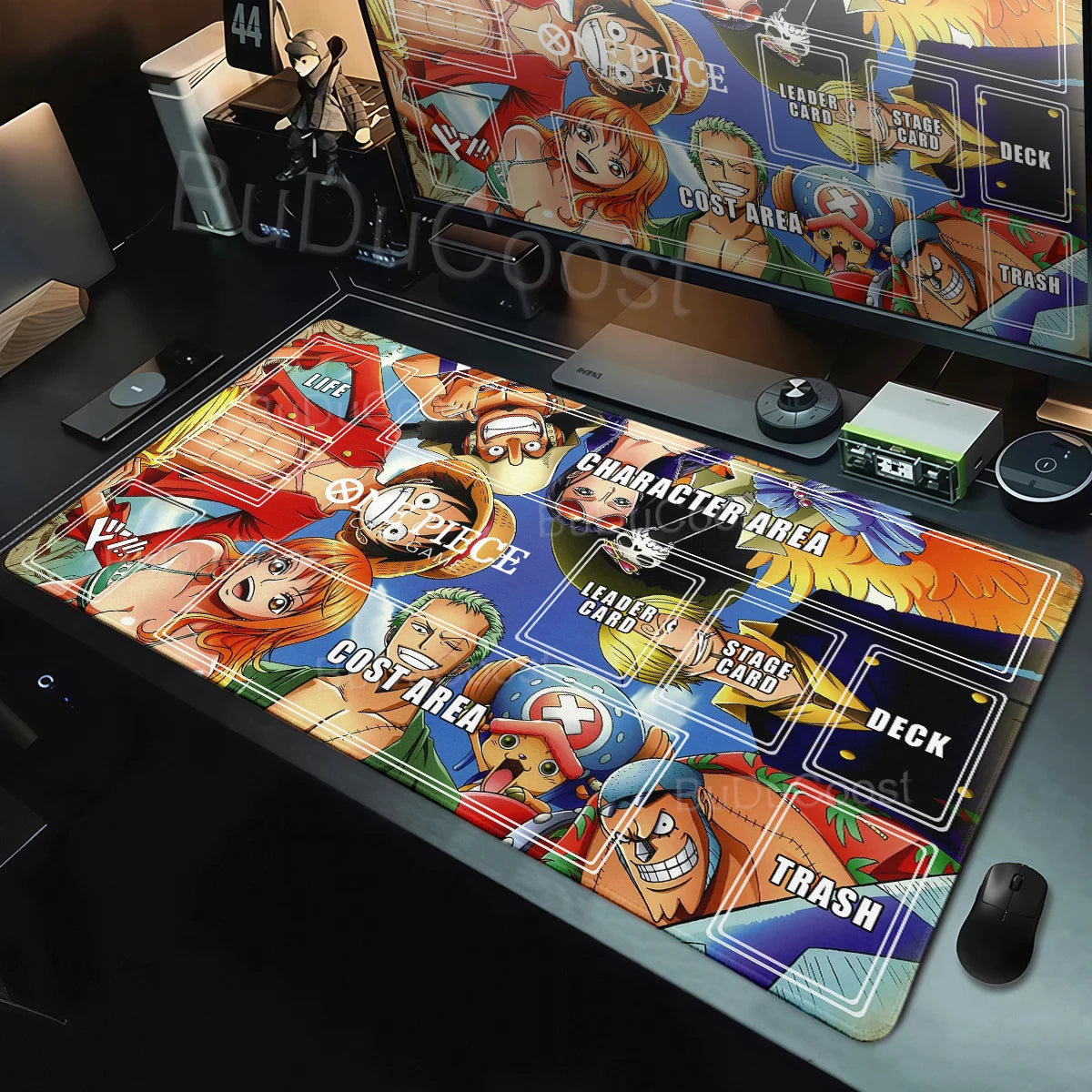 One Piece Zoro Luffy Card Battle Mat Opcg Single Player Board Game Card Battle Cards Pad 60X35cm Playmat PC Extended Mousepad