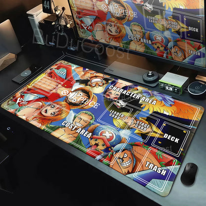 One Piece Zoro Luffy Card Battle Mat Opcg Single Player Board Game Card Battle Cards Pad 60X35cm Playmat PC Extended Mousepad