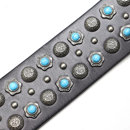 Genuine Leather Big Dog Collar 2inch Wide Diamond Dog Collars Durable Spike Pet Necklace Luxury for Medium Large Dogs Pitbull