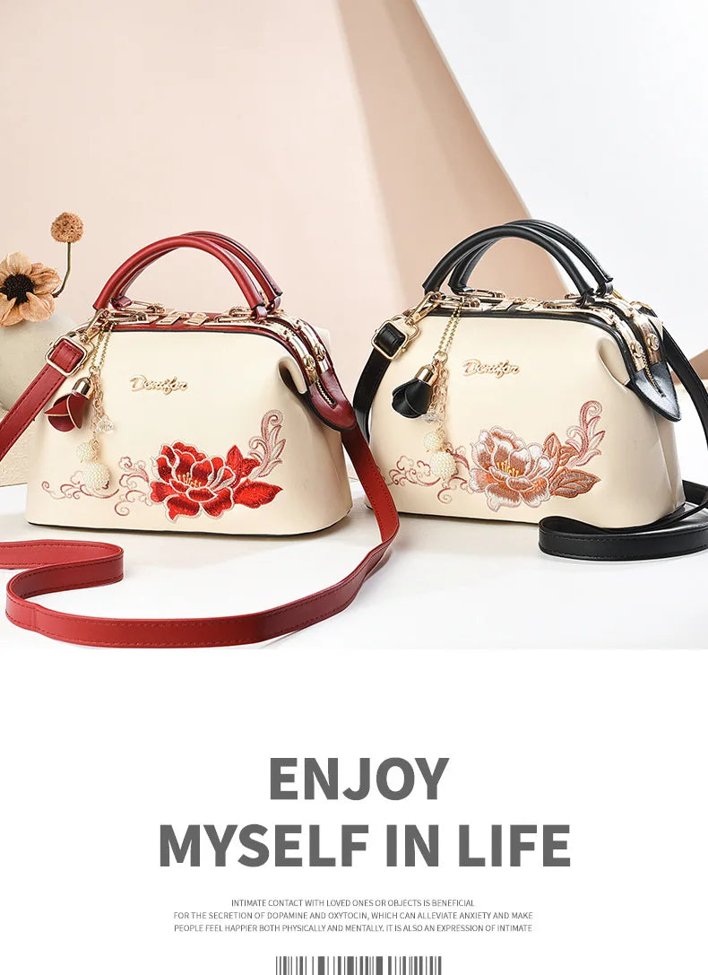 New Woman shoulder bag Large capacity Handbag for Women Crossbody bag Lychee pattern Portable bucket bag ladies messenger bags