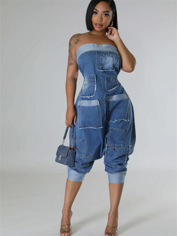 Wmstar Women's Jumpsuits One Piece Outfits Solid Casual Off Shoulder Summer Sexy Playsuits Overalls Wholesale Dropshipping 2024