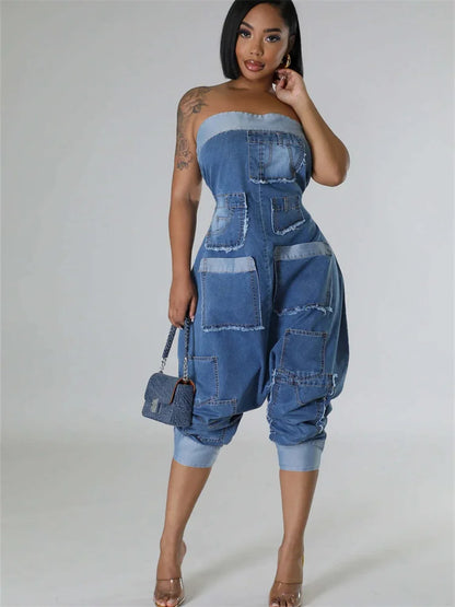 Wmstar Women's Jumpsuits One Piece Outfits Solid Casual Off Shoulder Summer Sexy Playsuits Overalls Wholesale Dropshipping 2024